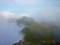 Swirral Edge in winter mist and cloud Royalty Free Stock Photo