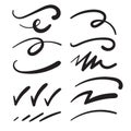 Swishes Swashes Swoops Swooshes Scribbles, and Squiggles for Typography Emphasis Royalty Free Stock Photo