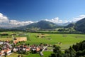 Agricultural landscape, Gruyere - Switzerland Royalty Free Stock Photo