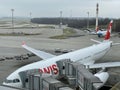 Swiss Air at Flughafen Zurich in Zurich, Switzerland Royalty Free Stock Photo