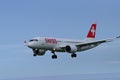 Swiss Air Plane Royalty Free Stock Photo