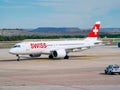 Swiss Airbus A220 Royalty Free Stock Photo