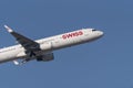 Swiss Airbus A321 jet airliner plane