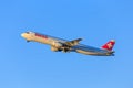 Swiss Airbus A321 taking off