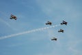 Swiss Airshow with biplanes Royalty Free Stock Photo