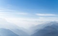 Swiss Alp Mountaintops and Clear Blue Sky