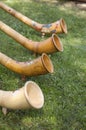 Swiss alphorns traditional musical instruments Royalty Free Stock Photo