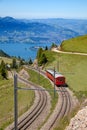 Swiss alpine railway Royalty Free Stock Photo