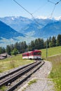 Swiss alpine railway Royalty Free Stock Photo