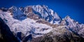 The Swiss Alps - amazing view over the mountains of Switzerland Royalty Free Stock Photo