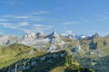 Swiss Alps as seen from top of Fronalpstock peak close to Stoos village Royalty Free Stock Photo