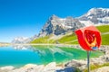 Swiss Alps and beautiful Fallbodensee mountain lake, Jungfrau region, Switzerland Royalty Free Stock Photo