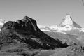 Swiss Alps: The famous Matterhorn seen from Gornergrad above Zermatt in canton Wallis