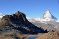 Swiss Alps: The famous Matterhorn seen from Gornergrad above Zermatt