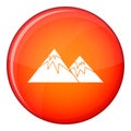 Swiss alps icon, flat style