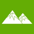 Swiss alps icon green