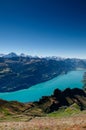Swiss Alps and lake Brienz view from Brienzer Rothorn, Entlebuch, Switzerland Royalty Free Stock Photo