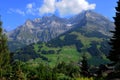 Swiss Alps: Mountain view `Grosse Lohner` in Adelboden,