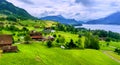 Swiss Alps mountains view Royalty Free Stock Photo