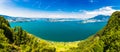 Swiss Alps near Burgenstock with the view of Vierwaldstattersee and Rigi mountain, Switzerland, Europe Royalty Free Stock Photo