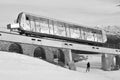 Swiss alps: The Parsenn mountain railway in Davos City