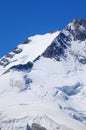 Swiss alps: The Piz Bernina mountain near Pontresina in the upper Engadin