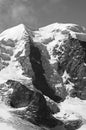 Swiss alps: The Piz Buin glacier at Bernina group mountains near Pontresina in the upper Engadin Royalty Free Stock Photo