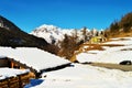 Swiss Alps and romantic winter roofs