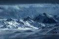 Swiss Alps scenery. Winter mountains. Beautiful nature scenery in winter. Mountain covered by snow, glacier. Panoramatic view, Royalty Free Stock Photo