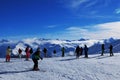 Swiss Alps: Skiing above Davos City on Parsenn Mountains