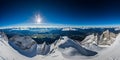 Swiss Alps: Snow-Capped Peaks, Vivid Blue Sky, Breathtaking Mountain Landscape