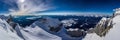 Swiss Alps: Snow-Capped Peaks, Vivid Blue Sky, Breathtaking Mountain Landscape
