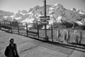 Swiss alps: the train station Riffelsee Rotenboden near Zermatt in canton Wallis