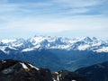 Swiss alps view from mountain Pilatus, Switzerland Royalty Free Stock Photo