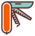 Swiss army knife icon. Multi tool symbol Royalty Free Stock Photo