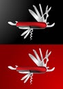 Swiss Army Knife Vector Illustration