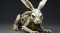 Intricate Cyberpunk Rabbit Sculpture With Hyper-detailed Features