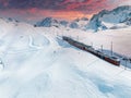 Swiss beauty, rack railway going to Gornergrat train station