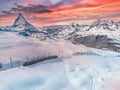 Swiss beauty, rack railway going to Gornergrat train station