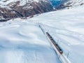 Swiss beauty, rack railway going to Gornergrat train station