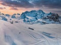 Swiss beauty, rack railway going to Gornergrat train station