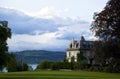 Swiss Castle in the lake of Murten Royalty Free Stock Photo
