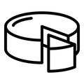 Swiss cheddar icon outline vector. Fondue cheese