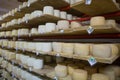 Swiss cheese cellar Royalty Free Stock Photo