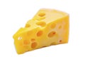 swiss cheese with holes Royalty Free Stock Photo