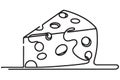 Swiss Cheese Slice Illustration with Holes Vector Graphic Royalty Free Stock Photo