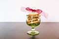 Swiss chocolate chips cookies arranged on a table Royalty Free Stock Photo