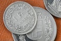 Swiss coins Royalty Free Stock Photo