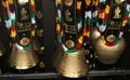 Swiss Cowbells sold as souvenirs Royalty Free Stock Photo