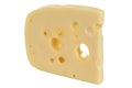 Swiss or Dutch cheese with holes Royalty Free Stock Photo